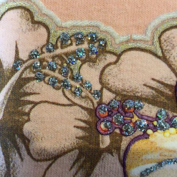 Vintage 1990’s Floral Orlando T-Shirt with glitter detail | Large - Picture 5 of 6